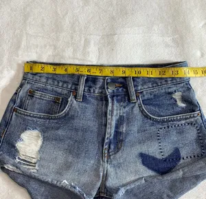 Billabong distressed jean shorts womens size 24 thumbnail 4