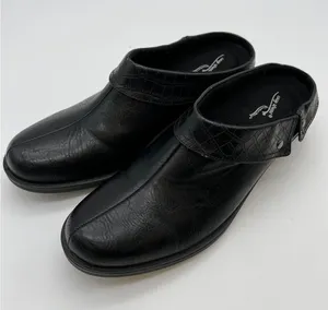 EASY‎ STREET Comfort Wave Mules Women 8.5 M Black Croc Trim Slip On Clogs 4047 thumbnail 1