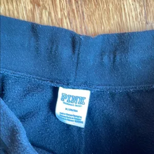 PINK Victoria's Secret Black Sweatpants with Adjustable Drawstring thumbnail 3