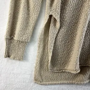 Aerie Small Knit sweater Oversized Crew‎ Neck Tunic Beige Slouchy Long Sleeve thumbnail 3