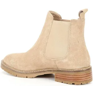 Steve Madden Leopold Chelsea Boots Suede Tan Ankle Booties Lug Sole Scandi Girl thumbnail 1