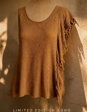 Free People army green fringe boho jungle sleeveless raw hem top blouse sz XS thumbnail 1