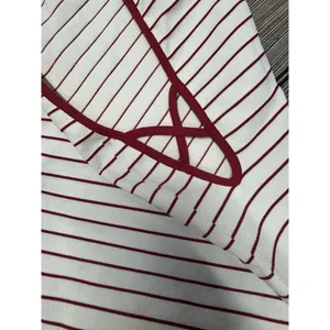 FREE PEOPLE Movement Red And Cream Stripe High Neck Tank Top M/L thumbnail 5