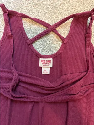Mossimo Supply Co Maroon Cross Back Dress thumbnail 3