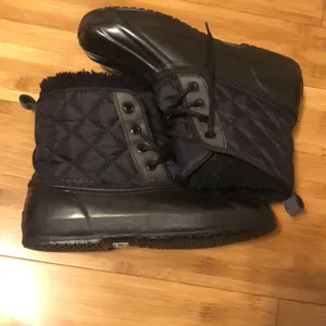 Eddie Bauer Vintage Black, Quilted Waterproof Lined Snow Duck Boots Size 10 thumbnail 5