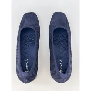 VIVAIA Melody Pro Heels Blue Square Toe Chunky Block Slip On Pumps 37.5 US 7 thumbnail 9