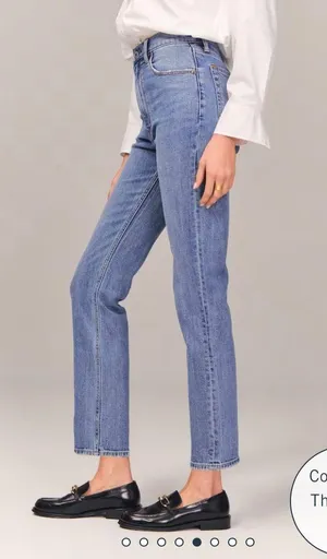 Abercrombie Ultra High Rise Ankle Straight Jean thumbnail 2