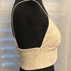 NWOT Free People | FP One Cream One Carrie Flocked Bralette Sz Small thumbnail 4