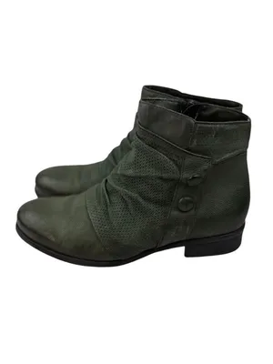 *Miz Mooz Sallie Ankle Boots Womens Size 40 Green Leather Comfort Casual Classic thumbnail 7