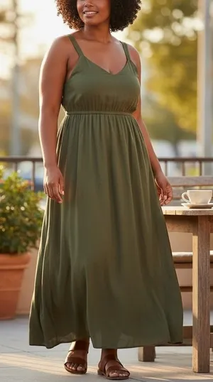 DB Studio Maxi Dress Gown Green V-Neck‎ Sleeveless Women 20 Formal Wedding Guest thumbnail 1