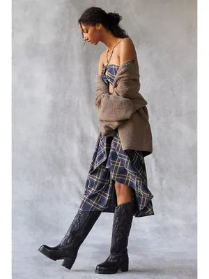 JEFFREY CAMPBELL x Anthropologie Tall Western Heeled Boots in Black Size US 8.5 thumbnail 9