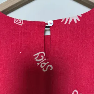 Paper Heart Women‎ Linen Resort Dress Small Red Tequila Mojito Novelty Mini thumbnail 9