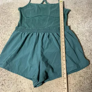 Victoria's Secret Pink Ultimate Runsie‎ Green one-piece Romper Yoga Size M thumbnail 3