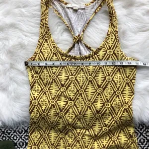 Forever 21 Yellow Brown Racerback Tribal Top thumbnail 4