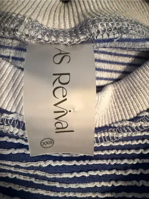 Altar’d State Striped Navy & Light Blue Crewneck Pullover thumbnail 5