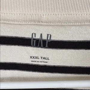 NWT GAP Striped Heavy Weight Tee Black Ivory Size 3X thumbnail 3