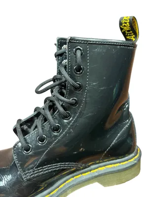 Dr. Martens 1460 Patent Black Leather Lace Up Combat Boots Womens Size 7 thumbnail 6