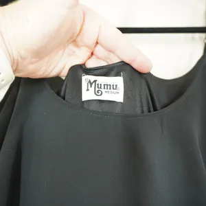 Show Me Your Mumu Size Medium Caitlin Ruffle Maxi Dress Black Formal Bridesmaid thumbnail 5
