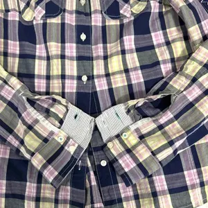 TOMMY HILFIGER Shirt Womens Small Purple Plaid Long Sleeve Button Front Top thumbnail 11