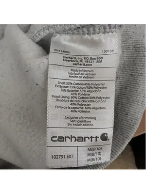 Ladies' Carhartt Heather Gray Relaxed Fit Sweatshirt Medium thumbnail 3