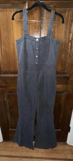 Women's Grey and Black Jumpsuit Gray Size M thumbnail 1