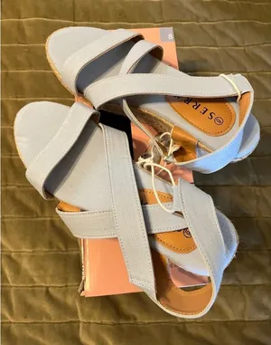 Serra Ladies Espadrille blue wedges NWT/Box Sz 8‎ thumbnail 1