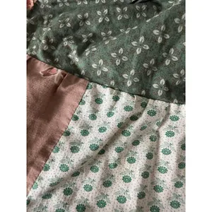 Vintage Homemade Patchwork Maxi Skirt Boho Prairie Cottagecore Peasant Tiered thumbnail 5