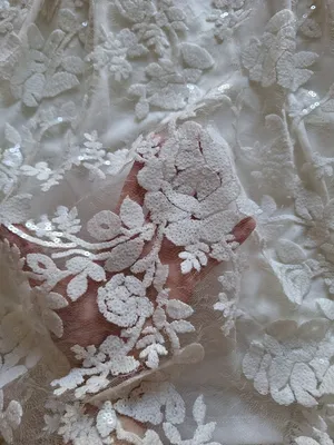 Donna Ricco David's Bridal NWT Ivory Lace Sequin Dress Size 2 thumbnail 11