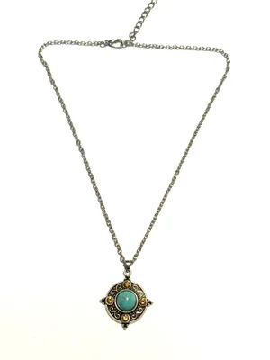 Turquoise charm necklace Blue thumbnail 2