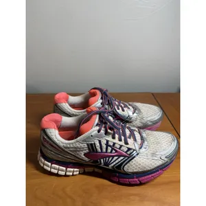 Brooks Adrenaline GTS 14 Women's Running Shoes White Pink Purple Sz 10.5B thumbnail 2