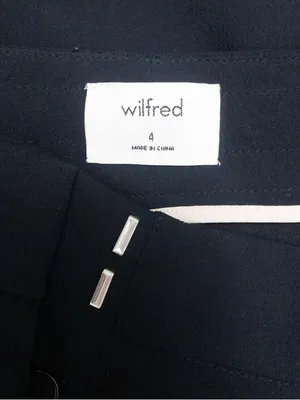 Aritzia Wilfred Allant Tie Front Drawstring Crop Pant Trouser 4 Black Relaxed thumbnail 5