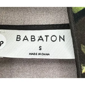 Babaton Tunic Mini Dress‎ S Green Floral Tie Neck Pockets Fairy Grunge Whimsy thumbnail 13