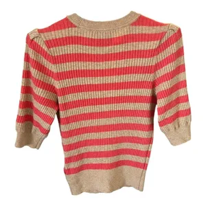 Scotch & Soda Women's size small Amsterdam Puff Sleeve Striped Sweater thumbnail 2