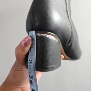 Franco Sarto Black Women's Square Toe Ankle Boots Chucky Heel Size US 9.5 thumbnail 5