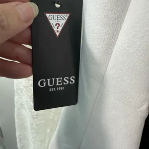 Guess Women’s White Bodycon Dress with Lace Sleeves Size 8 NWT thumbnail 12