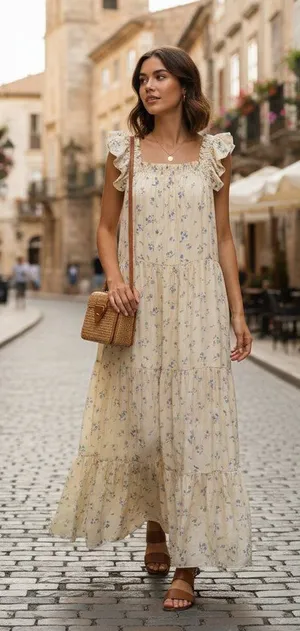 MOON RIVER Floral Printed Maxi Dress Size Small NWT thumbnail 1