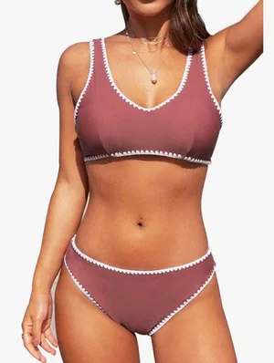 Cupshe Crochet Trim Bikini Set thumbnail 1