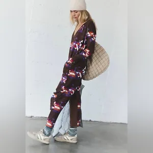 NWOT Free People Movement Hot Shot Long Sleeve Printed Onesie - Delta Geo Combo thumbnail 2
