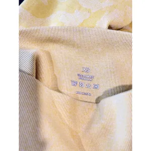 NVTGN Womens Leggings Sunshine Yellow Camo Seamless High Waisted Pull On Size XS thumbnail 4