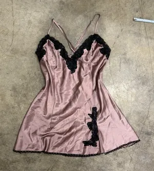 Victoria's Secret Vintage Fredrick’s of Hollywood y2k coquette lace slit slip dress thumbnail 1
