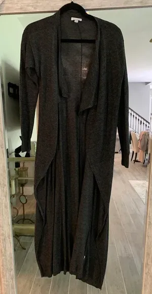 Nordstrom Gray Maxi Sweater Kimono thumbnail 3