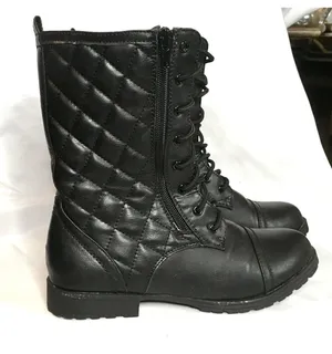 Kiss & Tell quilted combat boots thumbnail 1