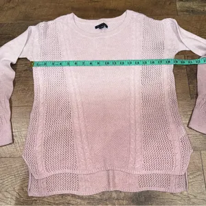 American Eagle Outfitters Ombré Light Pink Cable Knit Sweater thumbnail 10