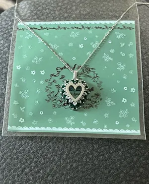 Free People 925 real emerald moissanite necklace thumbnail 5