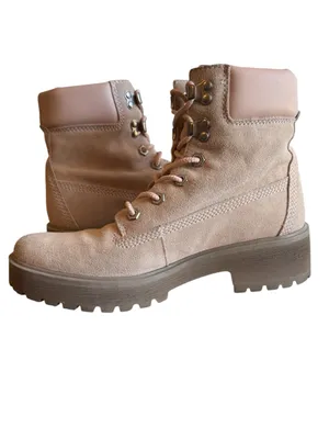 Timberland Waterproof Suede Lace Up Combat Boots Blush Pink Women’s US 8 EU 39 thumbnail 7