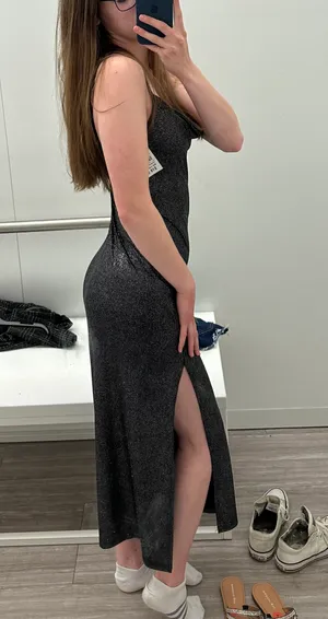 Bebe Sparkly Black Dress thumbnail 3