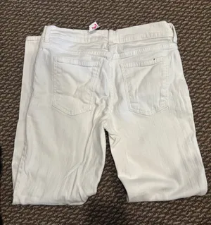 Cosmic blue love white skinny jeans thumbnail 4