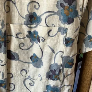 FINAL MARKDOWN HGNY Jeans Floral Linen Blend Top large thumbnail 4
