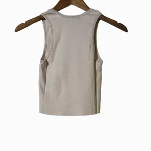 Daydreamer Ribbed Tank Top Dirty Whtie Sleeveless Fitted Minimalist Size Medium thumbnail 5