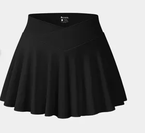 Black Cross-Waist Circle Skirt thumbnail 1